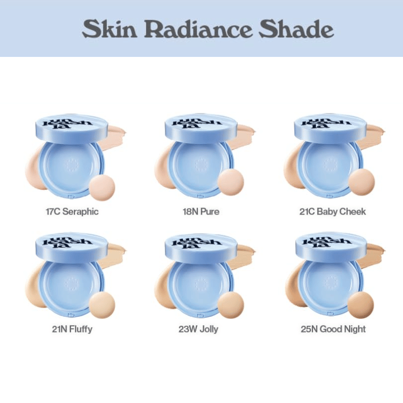 Cushion Unleashia Babe Skin Baby Blue mang đến những sắc thái hòa quyện hoàn hảo với làn da